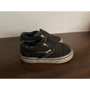 Vans Kids Black Slip-On Sneakers